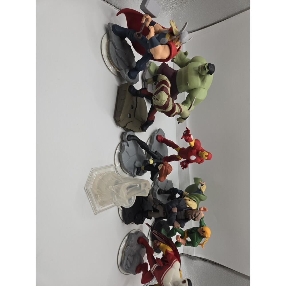 Disney Infinity 2.0 Marvel Lot of 10 Figures Iron Fist, Drax, Loki, Hulk, Thor